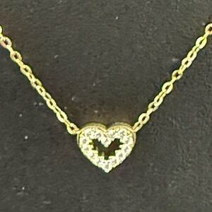 (27)NADRI CZ Heart Necklace
